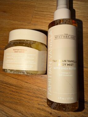 The Spathecary Tahitian Vanilla Body Mist & Scrub Set